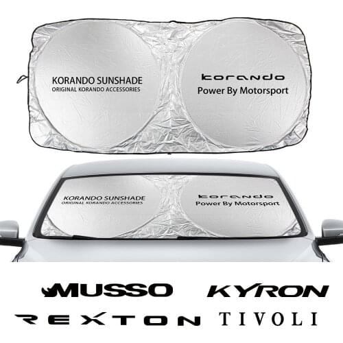 Car Windshield Sunshades Cover For Ssangyong Korando Kyron Musso Rexton Tivoli Actyon Front Window Sunshade Car Accessories