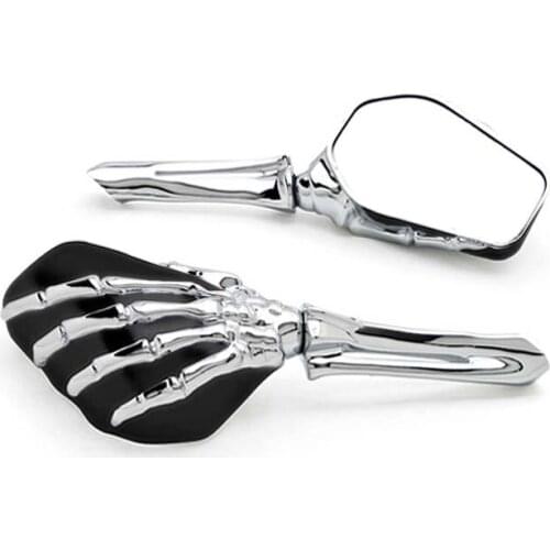 Brand new Black/Chrome Custom Skeleton Mirrors For Yamaha TX SR CS YX RD 350 400 500 600 650 750