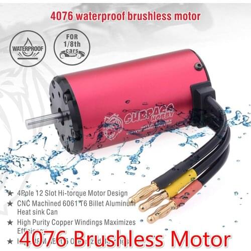 Surpass Hobby Waterproof 4076 Brushless Motor 1350/1500/1700/2000/2250KV 150A ESC for 1/8 RC Drift Racing Off-road Climbing Car