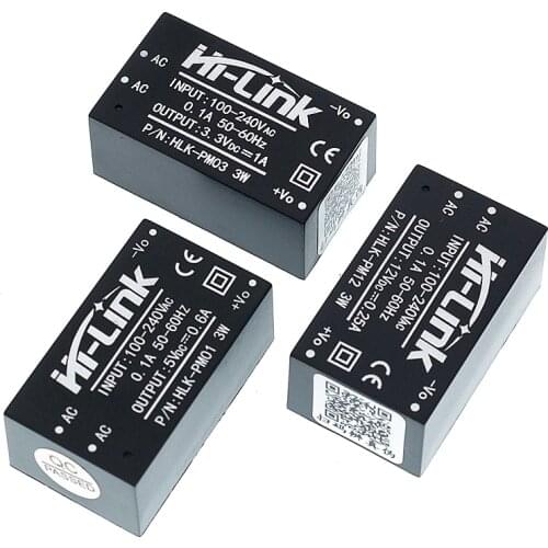 HLK-PM01 HLK-PM03 HLK-PM12 AC-DC 220V to 5V/3.3V/12V mini power supply module intelligent household switch power module UL/CE