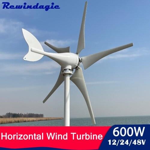 600W Wind Turbines Generator Free Energy For Home MPPT Controller Low Noise Low Wind Speed Start 12V 24V 48V Windmill Generator