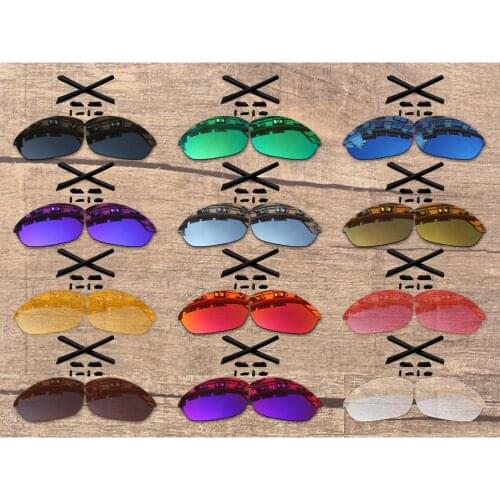 Vonxyz 20+ Color Choices Polarized Replacement Lenses & Nose Pads Ear Socks for-Oakley Half Jacket Frame