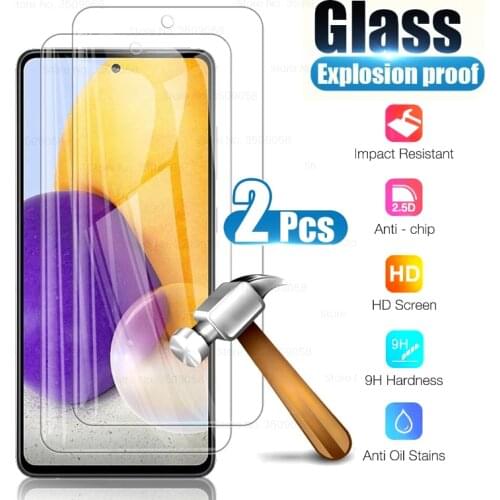 2pcs full cover tempered glass screen protector case for samsung galaxy a72 a 72 protective glasses sansung a72 2021 phone coque