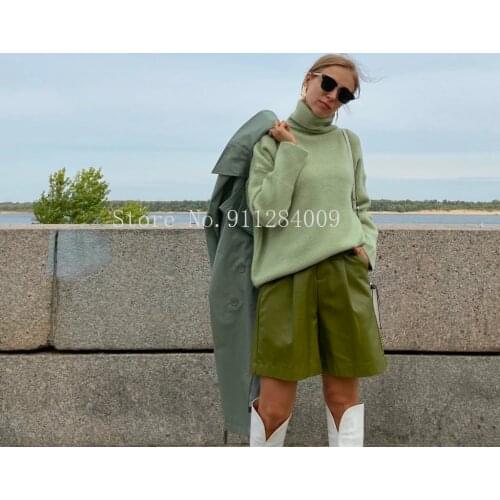 H.SA Womens Turtleneck Sweaters 2020 Thick Warm Pullover Cashmere Jumper Soft Oversized Knitwear Sweater Korean Women Jumpers