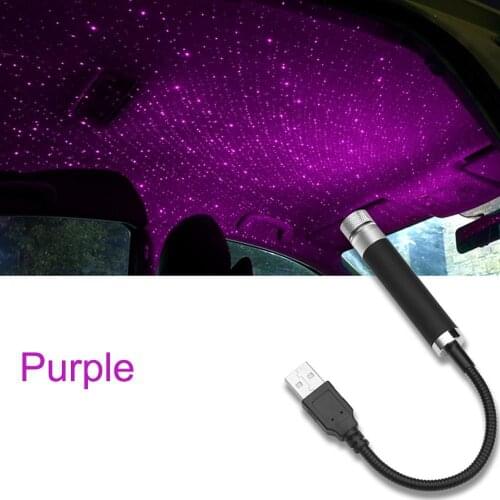 1pcs Auto Dak Lamp Romantische USB Nachtlampje Sfeer Lamp Thuis Plafond Vijf Kleuren Decoratieve Verlichting