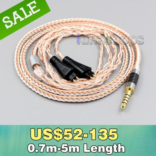 16 Cores Silver Plated Mixed Headphone Cable XLR 3.5mm 2.5mm 4.4mm Earphone For FOSTEX TH900/909/600/X00/610 MKII MK2 LN006401