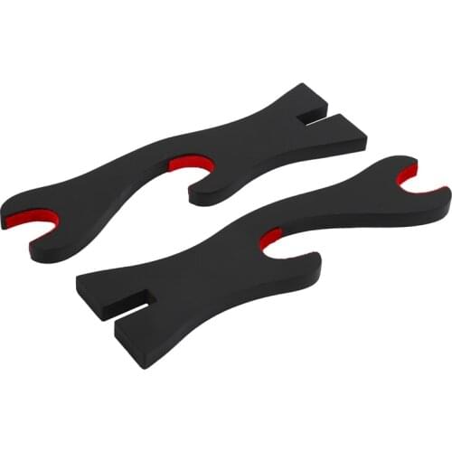 2 Tier Katana Samurai Sword Holder Black Bracket Hanger Red Cotton Display Stand