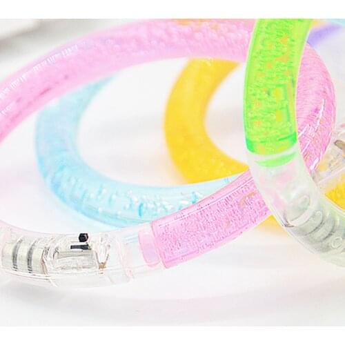 5pcs Reusable Glowing Bracelet Neon Glowstick Illuminated Night For Wedding Party Festival Concert Supplies