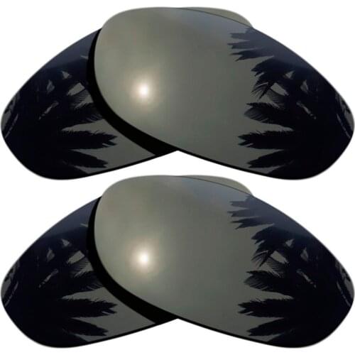 Black+Black) 2-Pairs Polarized Replacement Lenses for Monster Dog 100% UVA & UVB Protection