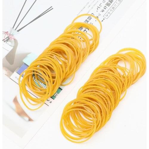 100Pcs 38/25mm Diameter Elastic Rubber Band Office School Packaging Stretchable Sturdy Rubber Elastics Bands Multiple Colors