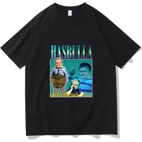 Hasbulla Fighting Meme Tshirt Fan Gift Mini Khabib Blogger T-shirt High Quality Pure Cotton Premium Oversized Graphics Tees Tops