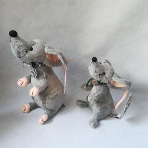Lovely gray mouse plush toy,soft doll birthday gift h2547