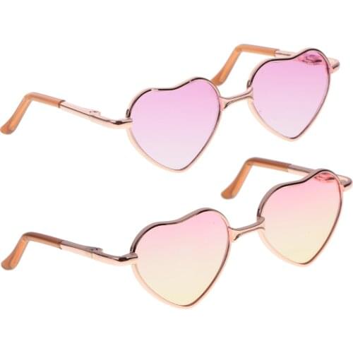 Fashion Heart Glasses for baby Doll or Puppets Toy DIY Making Accessories Decor