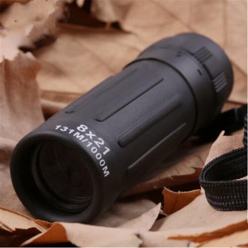Agnicy 8x21 Monoculars Red Film Spot Mini Pocket Night Vision Non-infrared Compact Telescope