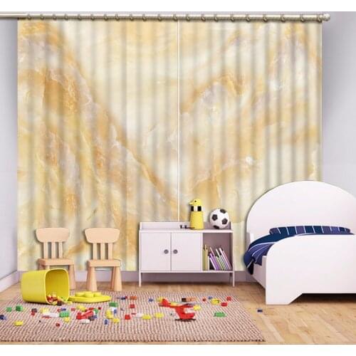 Marble Living Room or Hotel Cortians Sunshade Window Curtains 3D Tridimensional Scenery Printing 3D Curtains Drapes For Bed room