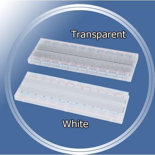 1pcs NEW MB-102 MB102 Breadboard 830 Point Solderless PCB Bread Board White/Transparent Test Develop DIY For Arduino