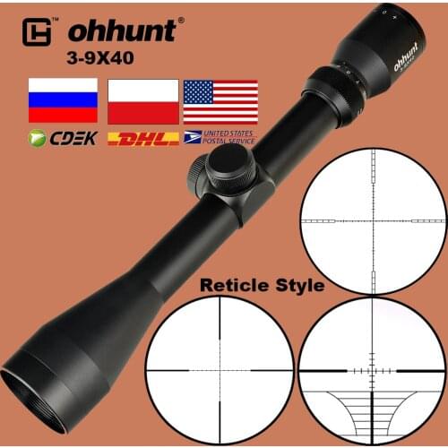 Ohhunt 3-9X40 Riflescope Mil Dot Reticle Hunting Optical Sights for Tactical Shooting Rifle Aluminum