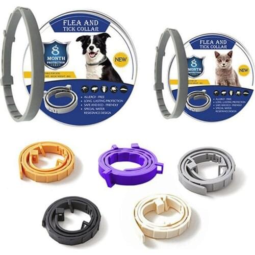 8 Month Flea Tick Collar For Dogs Cats collar Pet Adjustable Dog Collar for Small Dogs Pets Accessories Cute Products