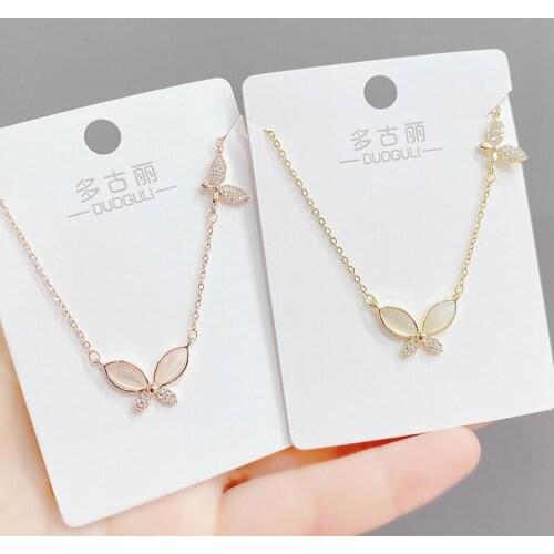 Butterfly Necklace Female Clavicle Chain Ins Necklace Simple Temperament Jewelry