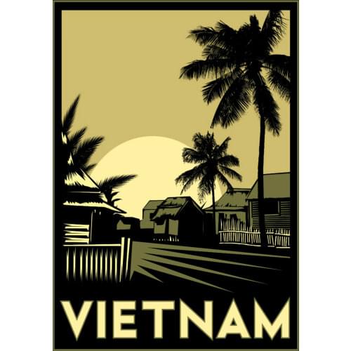 Vietnam Vintage Retro Travel Railways Photo Art Film Print Silk Poster for Your Home Wall Decor 24x36inch