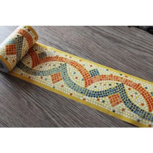 Pvc waistline vinyl self adhesive papers waterproof waist lines adesivo de parede kitchen wallpapers borders Wallpaper border