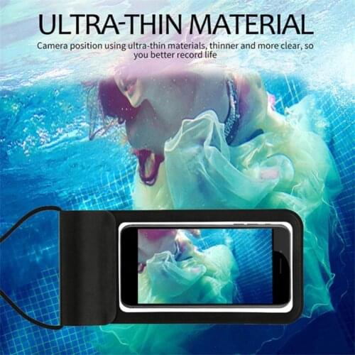 Dust-Proof Phone Swim Bag Double Layer Texture Design Isolate Dirt Transparent Diving Universal Mobile Phone Surfing Bag Cover