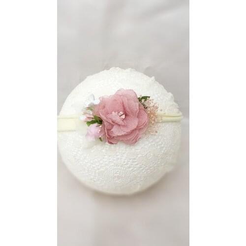 Blush Pink Flower Skinny Headband