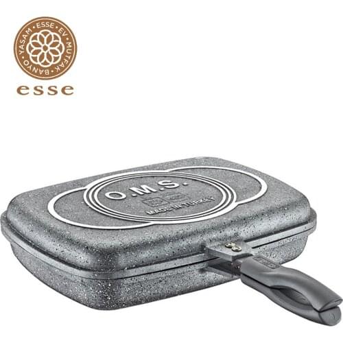 Crushed Granite Pan, Double Sided, Magnet enabled Pan, Fish Pan, Cooking Pan, Non-Stick Pan, Perfect Cooking at High Pressure