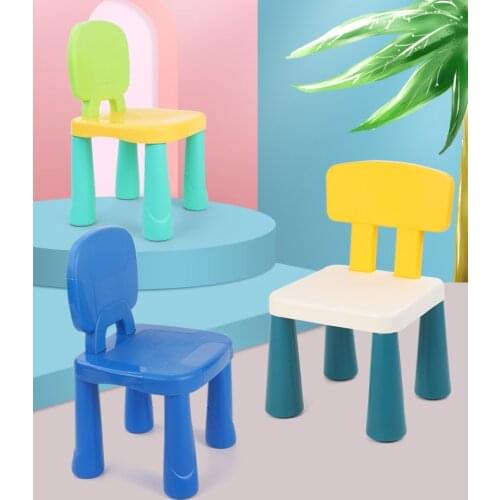 Kindergarten Chair ChildrenS Back Plastic Desks And Chairs Home Learning Building Block Table Matching Stool