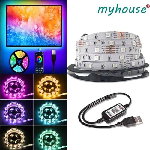 LED Lights StripS USB Phone APP Control WIFI Flexible RGB 5050 Decoration BackLight Lamp Night Light Luminous String For Bedroom