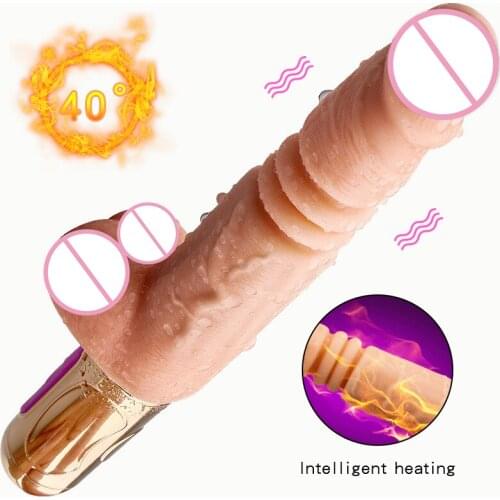 ManNuo Realistic Vibrating Dildo Heating Telescopic Vibrator Sex Toys for Women G-Spot Stimulation Female Masturbation Adult Toy