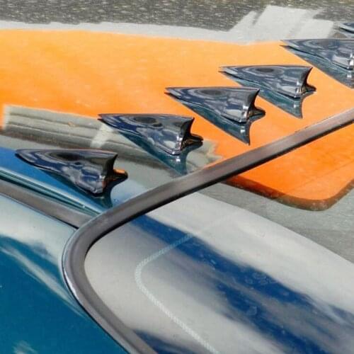 Universal PU Rear Roof Shark Fins Spoiler Shark Fin Diffuser Vortex Generator Car Roof Spoiler Bumper Wing Trunk Kit