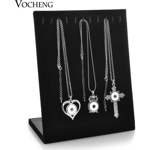 Vocheng Black Velvet Rectangle Jewelry Holder Pandent Necklace Display Stand NN-426