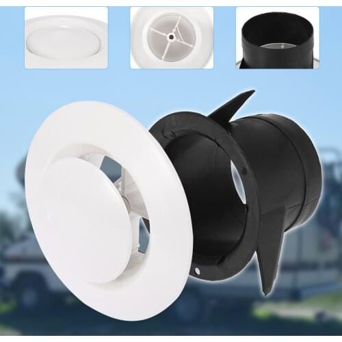 Uxcell 3/4/5/6/7" Dashboard Air Conditioning Deflector Outlet Side Roof Round Adjusting Air Vent Outlet for Car RV ATV