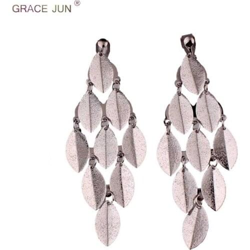 GRACE JUN 3 Colors Choose Clip Earrings for Women Fashion Party Wedding Elegant Without Pierced Hypo-Allergenic Earrings Bijoux