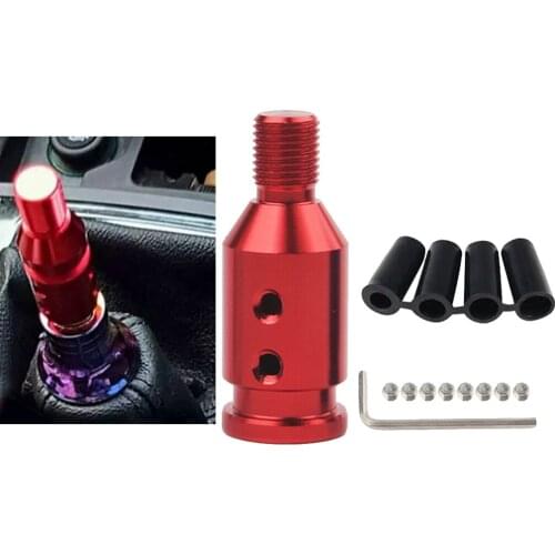 1 Set Aluminum Shift Knob Adapter for BMW Non Threaded Shifters 12x1.25mm Red