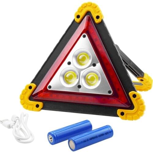 Portable Flashing light on hand Triangle Warning Sign Triangle Car LED Work light Road Safety Emergency Breakdown Alarm lamp 1Pc