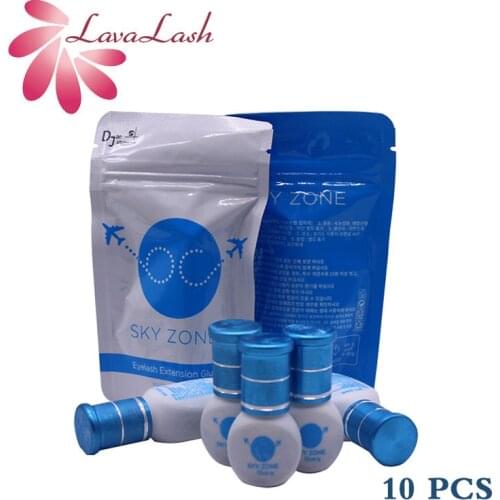 10 bottles Korea Sky Zone Glue Eyelash Extensions 5g Brand Fast Dry Glue Low irritation False eyelash glue lashes Makeup Tools
