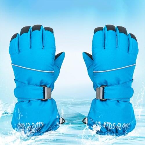 100% Brand New Kids Winter Gloves Windproof Waterproof Wear-Resistant Mitten For Boys Girls Skiing Snowboarding