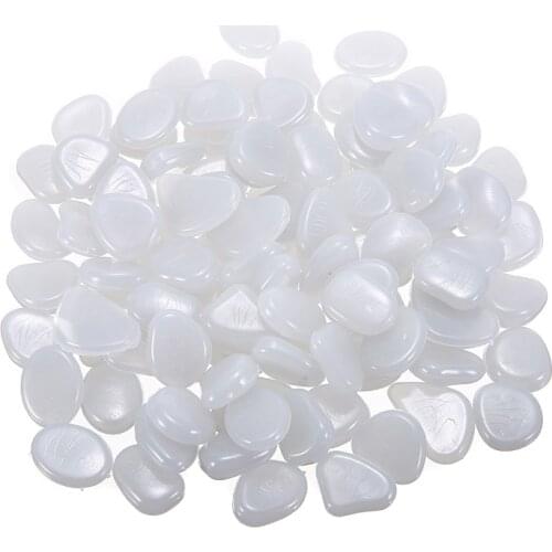 100Pcs White Luminous Pebble Glow Stones Glow In The Dark For Garden Walkways Path Patio Lawn Decor Luminous Pebble
