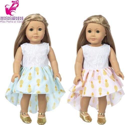 18 Inch Girl Dolls Clothes Long Tail Dress 40cm Baby Doll Dress Baby Girl Gifts