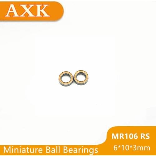 2019 Promotion Rushed Mr106rs Bearing Abec-3 (10pcs) 6x10x3 Mm Miniature Mr106-2rs Ball Bearings Orange Sealed Mr106 2rs