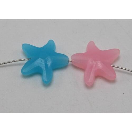 50 Mixed Jelly Color Acrylic Faceted Sea Star Starfish Beads 22mm Kids Crafts