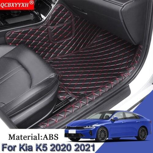 Car Styling Car Floor Mats Set Leather Cover Mat Styling Foot Protector Pad Sticker Automobiles Accessories For KIA K5 2020 2021