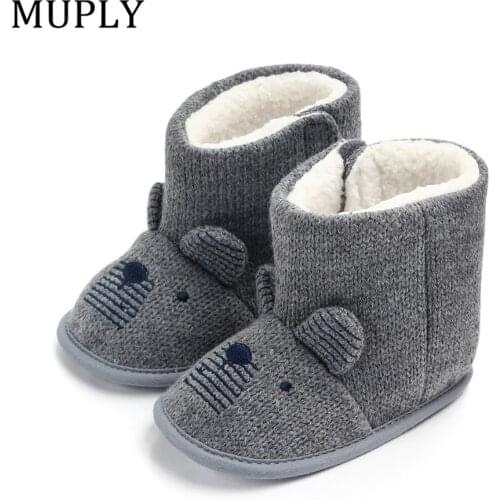 Baby Boys Girls Boots For Newborn Cute Cartoon Animal Shoes Infant Toddler First Walkers Super Keep Warm Snowfield Boot