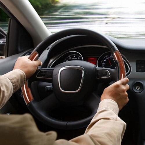 Car Steering Wheel Cover 21CM Microfiber ABS Steering Wheel Case For Women men 15 inch Cover For Steering Wheel For golf/bmw