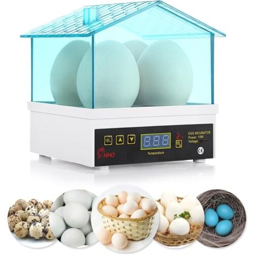 Digital Mini Egg Incubator Fully Automatic Small Brooder 4 Eggs Poultry Hatcher for Chickens Ducks Birds Turtle