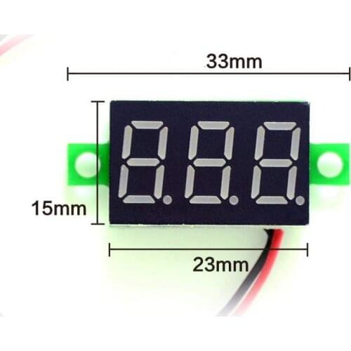 DIY Red Blue Digital LED Mini Display Module DC2.5V-32V DC0-100V Voltmeter Voltage Tester Panel Meter Gauge for Motorcycle Car