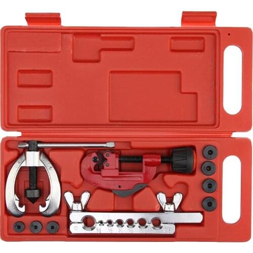 CMTOOL Copper Brake Fuel Pipe Repair Double Flaring Dies Tool Set Clamp Kit Tube Cutter Car Manual Repair Tools Free Shipping
