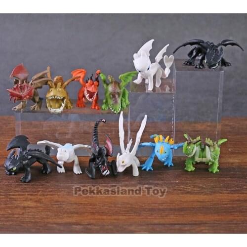 How To Train Your Dragon Toys Night Fury Toothless white Dragon Light Fury Hiccup Astrid PVC Action Figures